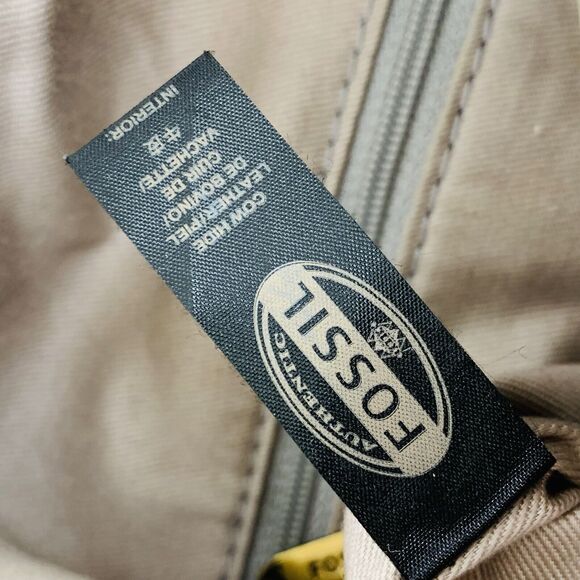 Fossil Vickery Shoulder Bag Crossbody Hobo Purse Leather Cream Colorblock ZB6459 - Picture 11 of 12